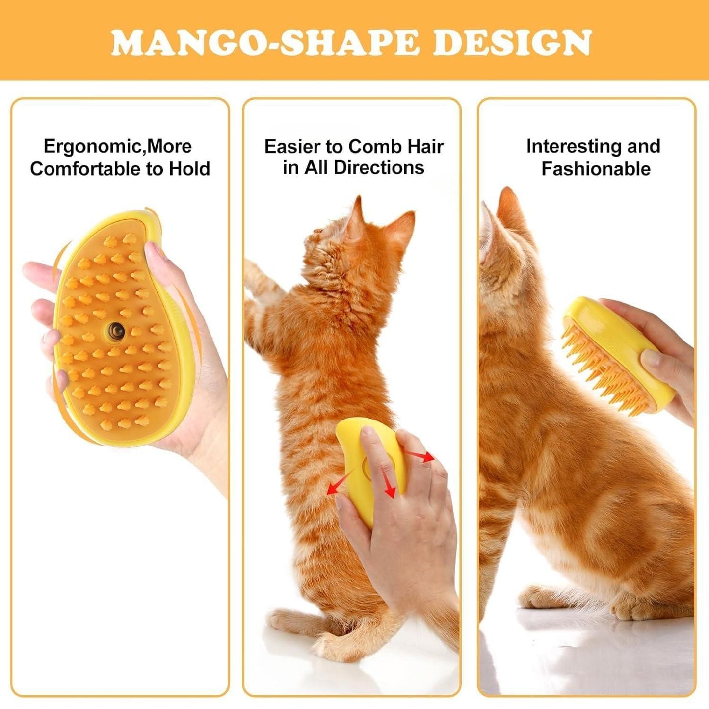Viral Steam Pet Hairbrush for Dog and Cat!🤩🐾