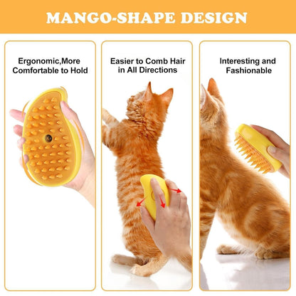 Viral Steam Pet Hairbrush for Dog and Cat!🤩🐾