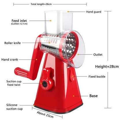 4 in 1 Rotary Vegetable Cutter & Slicer - Kitchen Gadget🔥