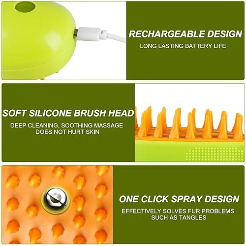 Viral Steam Pet Hairbrush for Dog and Cat!🤩🐾