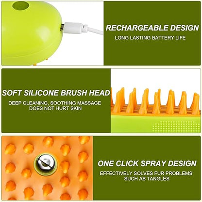 Viral Steam Pet Hairbrush for Dog and Cat!🤩🐾